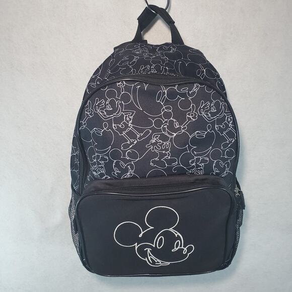 DISNEY MICKEY MOUSE Sketch All Over Print Black Backpack - Picture 1 of 11